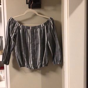 Dynamite | Off the Shoulder Striped Top